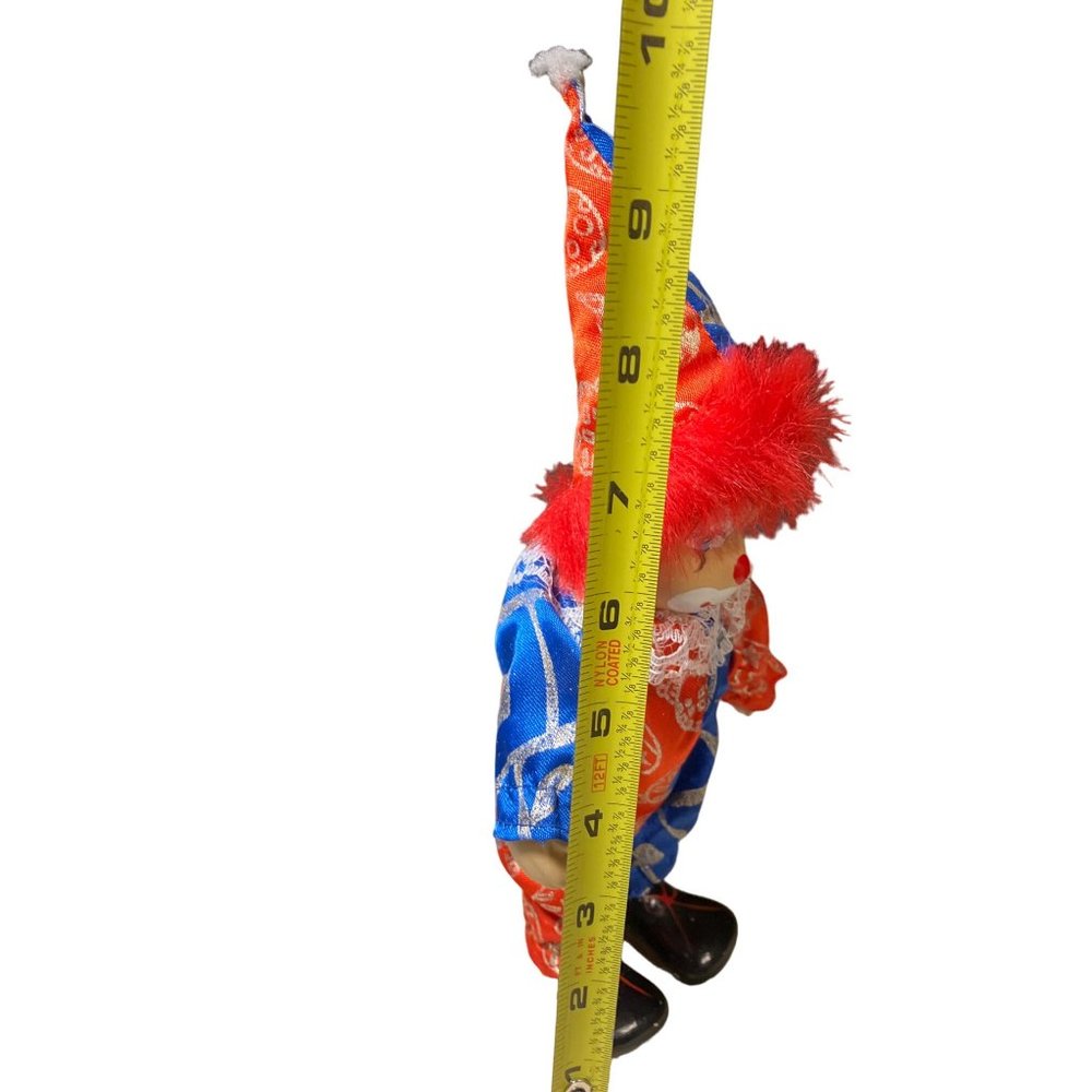 Clown Doll with Red Hair and red/ blue outfit - Picture 11 of 16